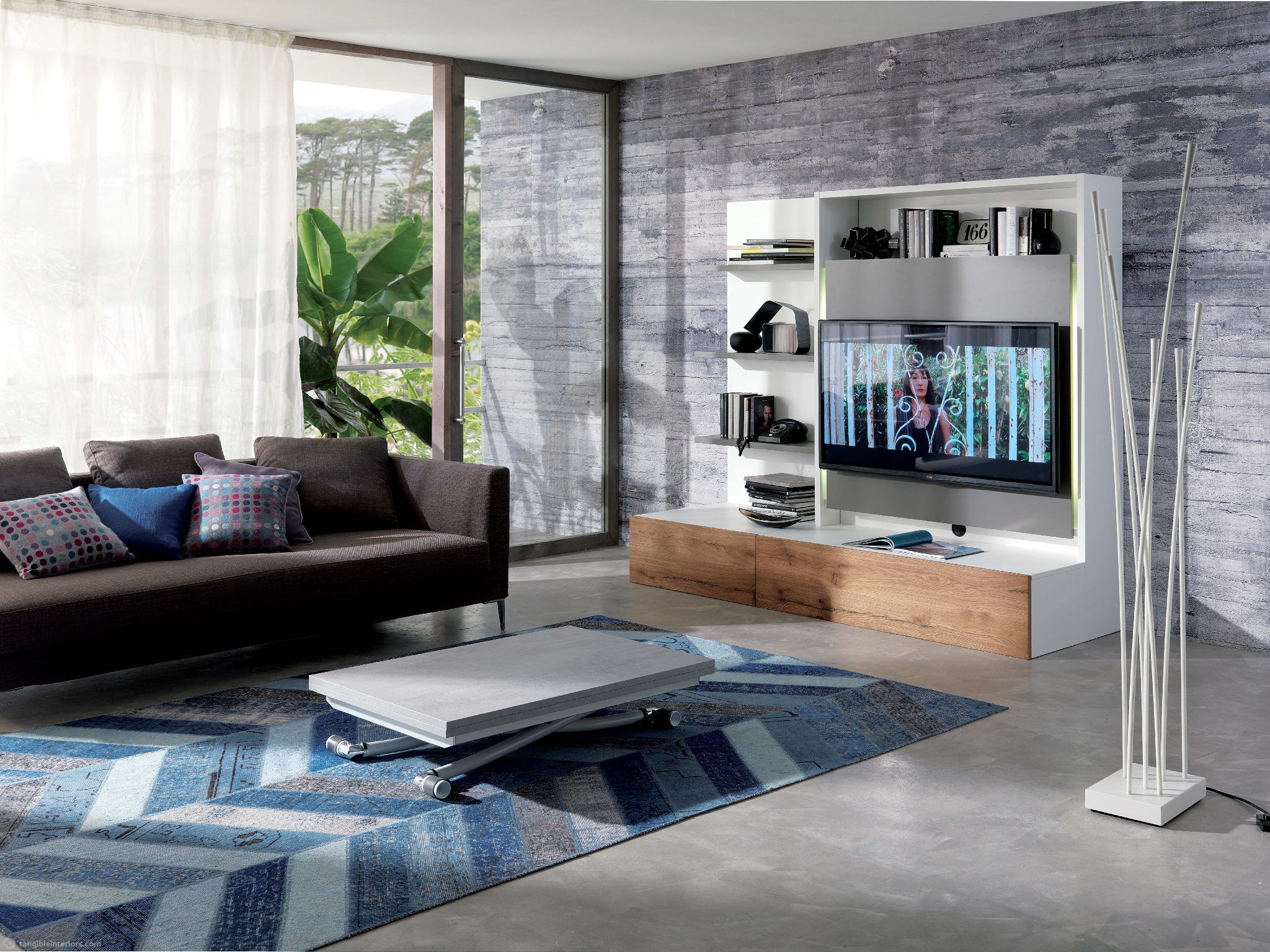 Smart Living by Ozzio Design - parete attrezzata, mobile porta tv, wall  unit with tv stand 